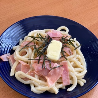 にんにくバター醤油うどん